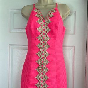 Lilly Pulitzer Bungalow Pin Pearl Shift Dress NWT Size 2